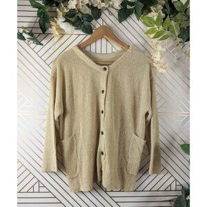 Samansa Mos2 Knit Cardigan Button Up Long Sleeve Size F ? Rayon blend